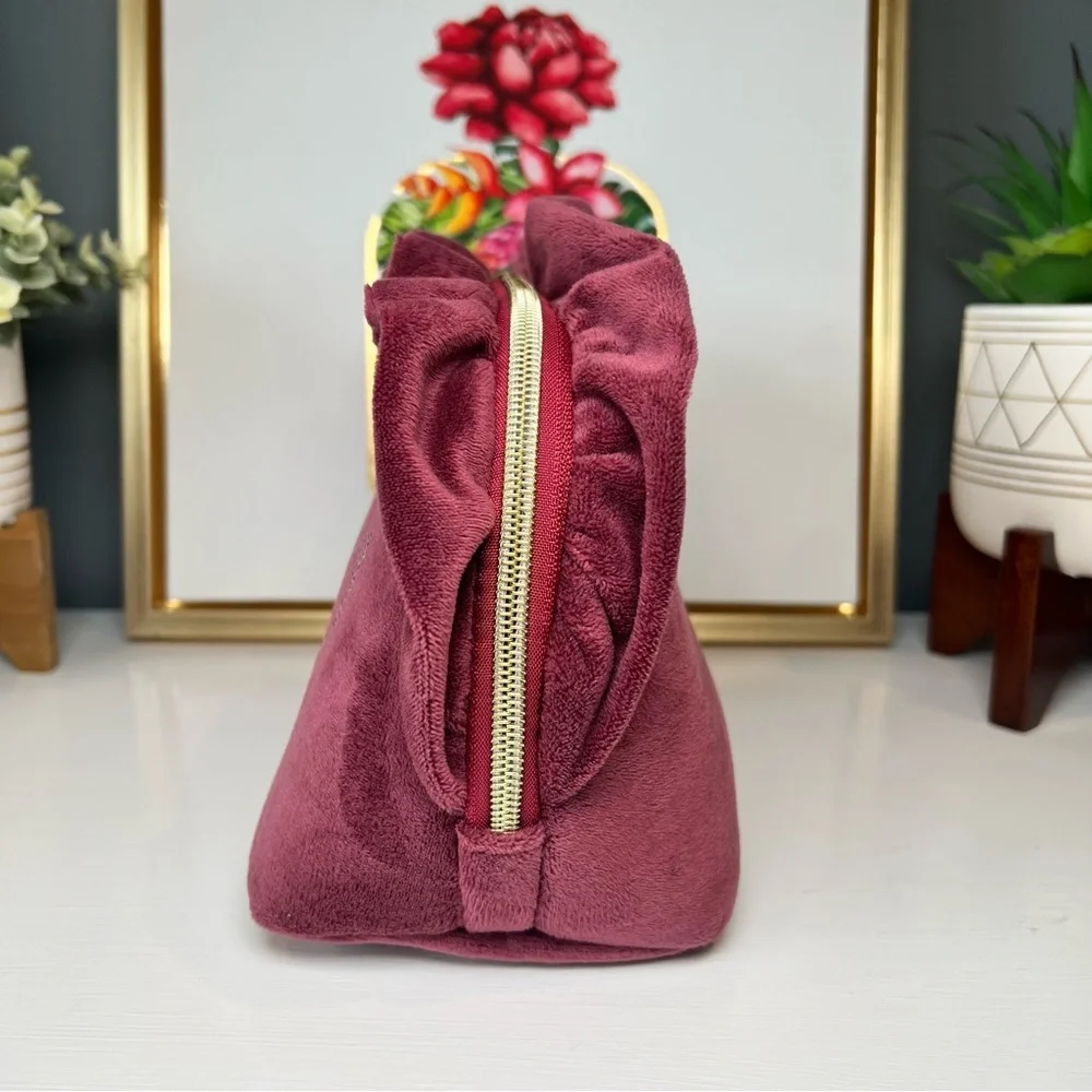 Juicy Couture Plum Cosmetic Bag With Rhinestone Logo